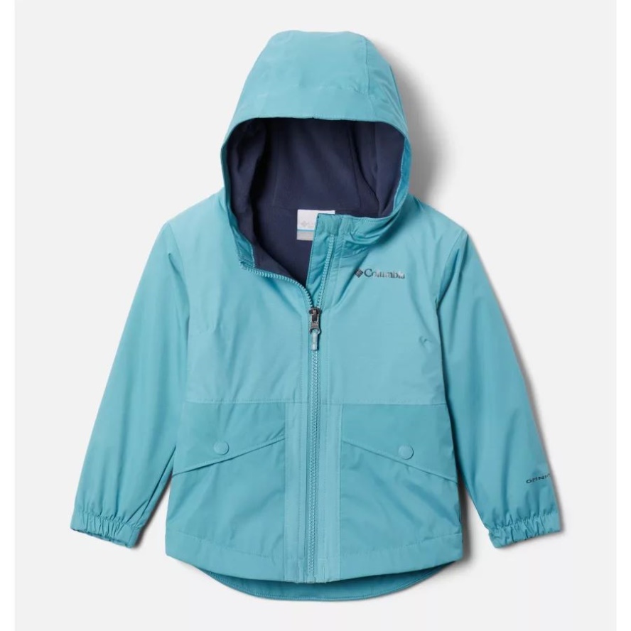 Columbia Sale Sea Wave/Sea Wave Slub Girls' Toddler Rainy Trails Fleece Lined Jacket