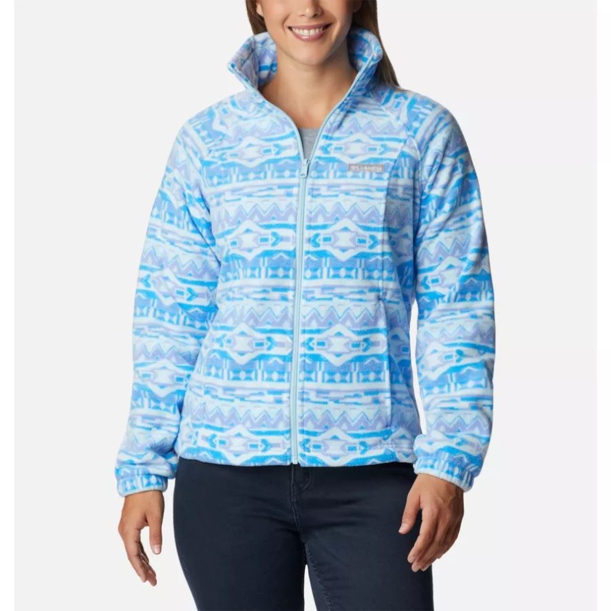 Columbia Sale Serenity 80s Stripe Women's Benton Springs Printed Full Zip Fleece Jacket