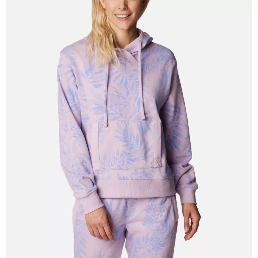 Columbia Sale Serenity/Palmetto Print Women's PFG Slack Water French Terry Hoodie