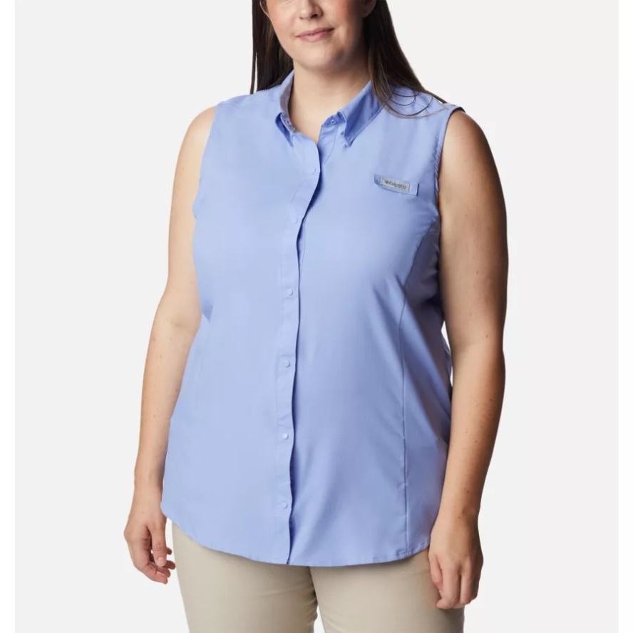 Columbia Sale Serenity Women's PFG Tamiami Sleeveless Shirt Plus Size