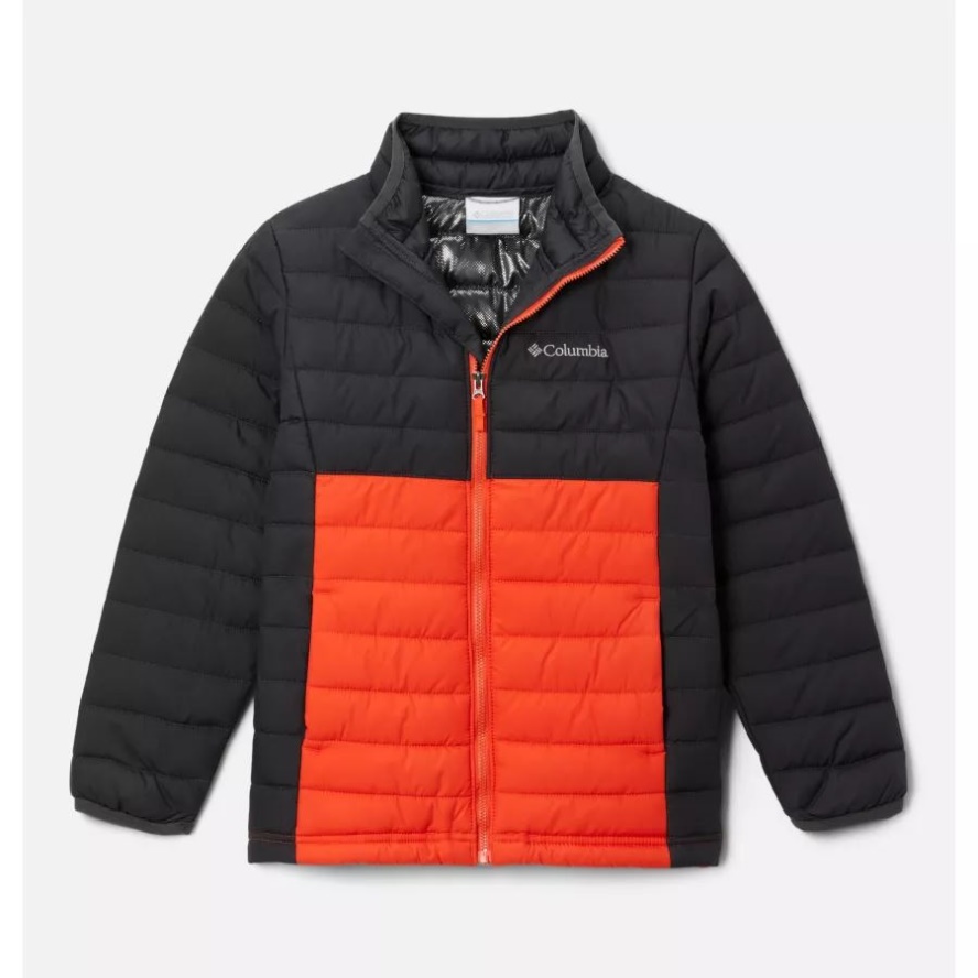 Columbia Sale Shark/Red Quartz Powder Lite Boys Insulated Jacket