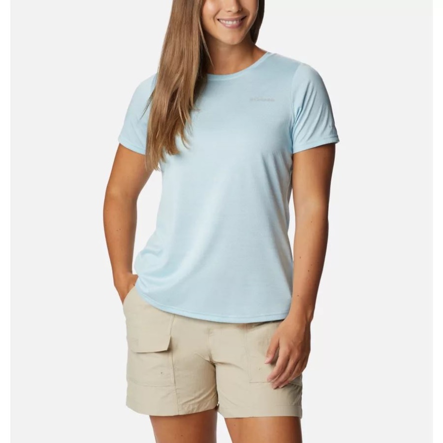 Columbia Sale Spring Blue Heather Women's Alpine Chill Zero Short Sleeve Shirt