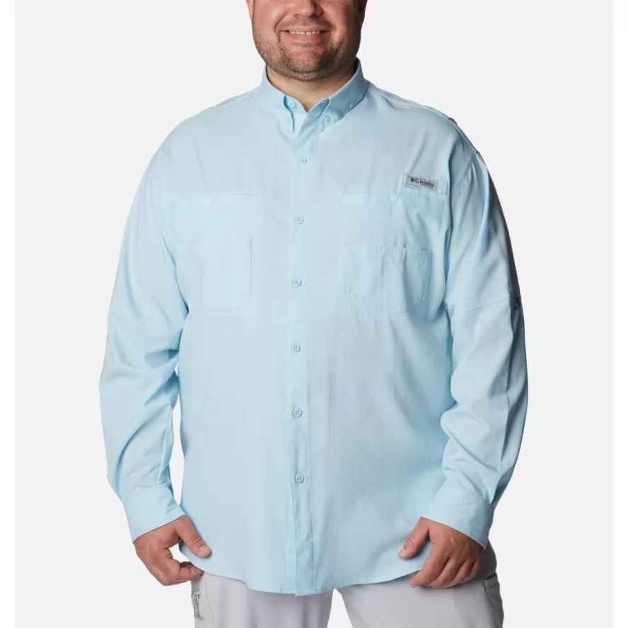 Columbia Sale Spring Blue Men's PFG Tamiami II Long Sleeve Shirt Big