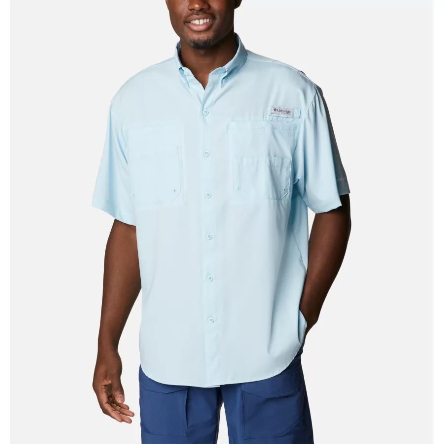 Columbia Sale Spring Blue Men's PFG Tamiami II Short Sleeve Shirt Tall