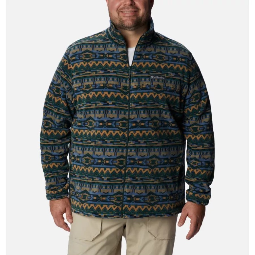 Columbia Sale Spruce 80s Stripe Print Men's Steens Mountain Printed Jacket Big