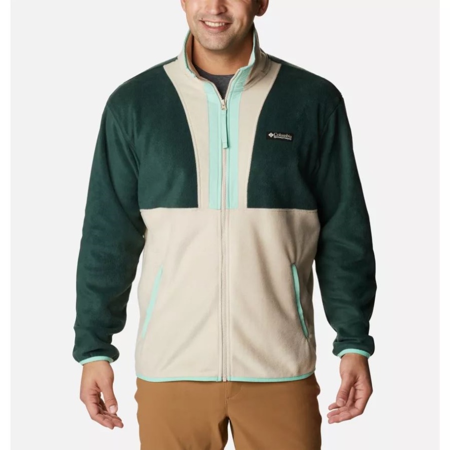 Columbia Sale Spruce/Ancient Fossil/Kelp Men's Back Bowl Full Zip Fleece Jacket