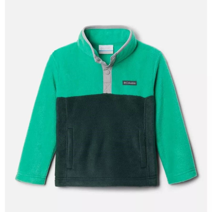 Columbia Sale Spruce/Dark Lime Toddler Steens Mtn Quarter Snap Fleece Pullover