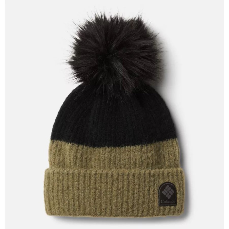 Columbia Sale Stone Green/Black Winter Blur Pom Pom Beanie