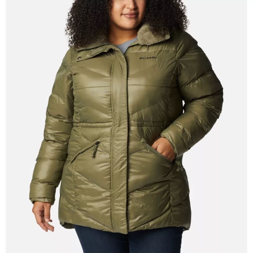 Columbia Sale Stone Green Gunmetal Women's Peak to Park Mid Insulated Jacket Plus Size