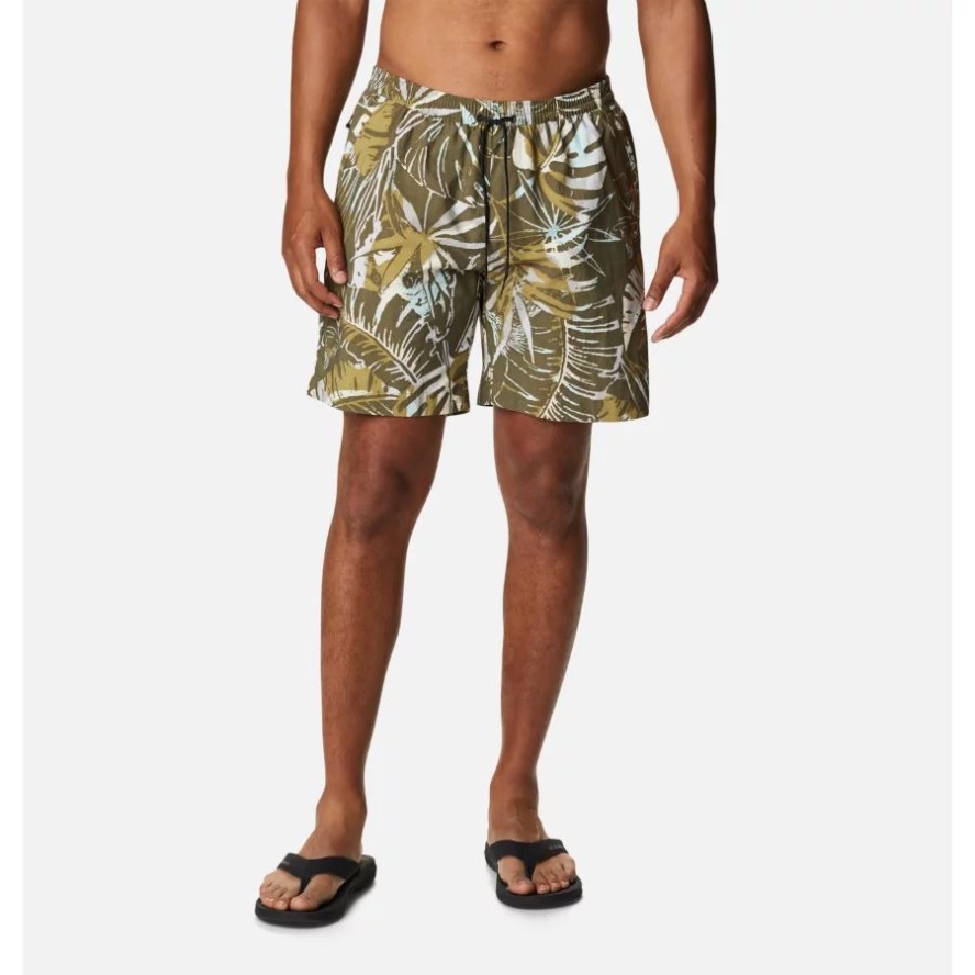Columbia Sale Stone Green King Palms Multi Men's Summerdry Shorts