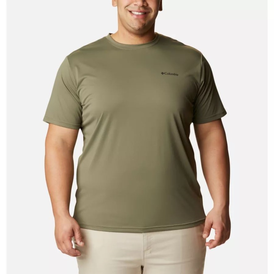 Columbia Sale Stone Green Men's Columbia Sale Hike Crew Short Sleeve Shirt Big