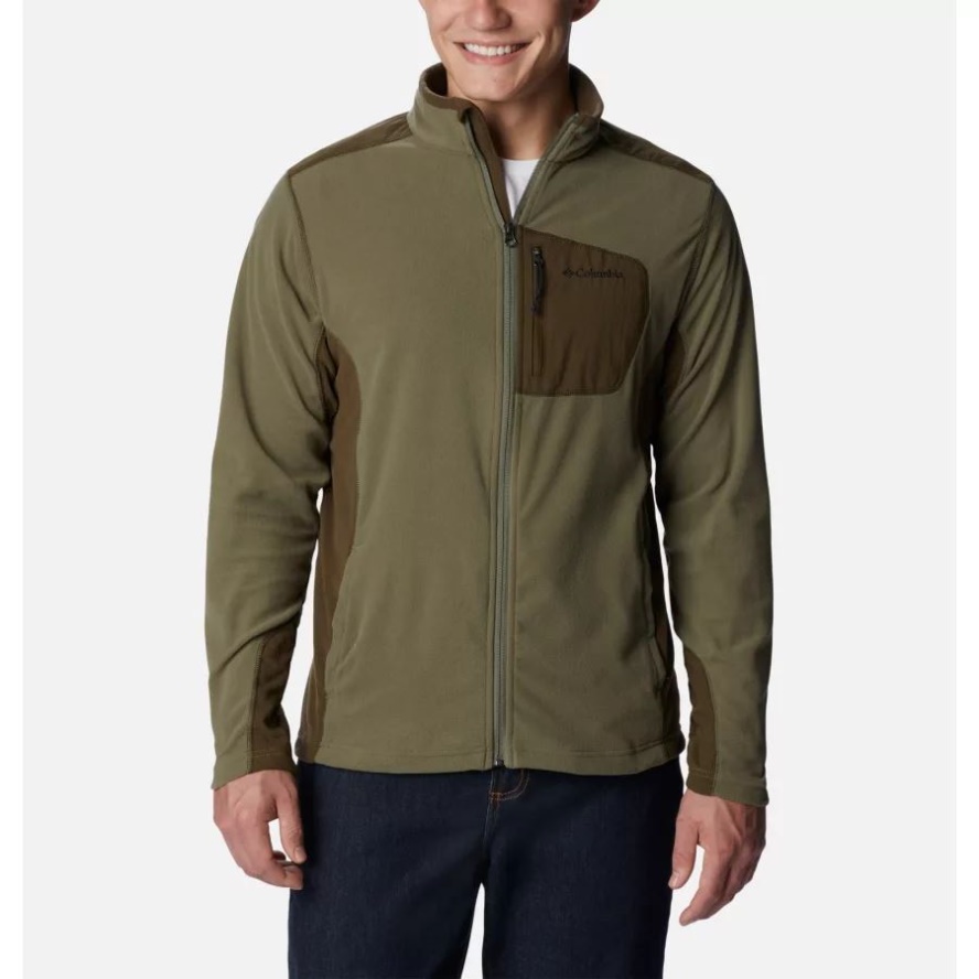 Columbia Sale Stone Green/Olive Green Men's Klamath Range Full Zip Fleece Jacket