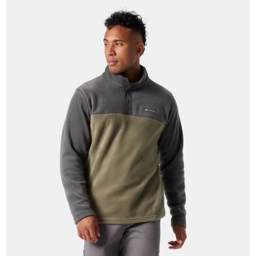 Columbia Sale Stone Green/Shark Men's Steens Mountain Half Snap Fleece