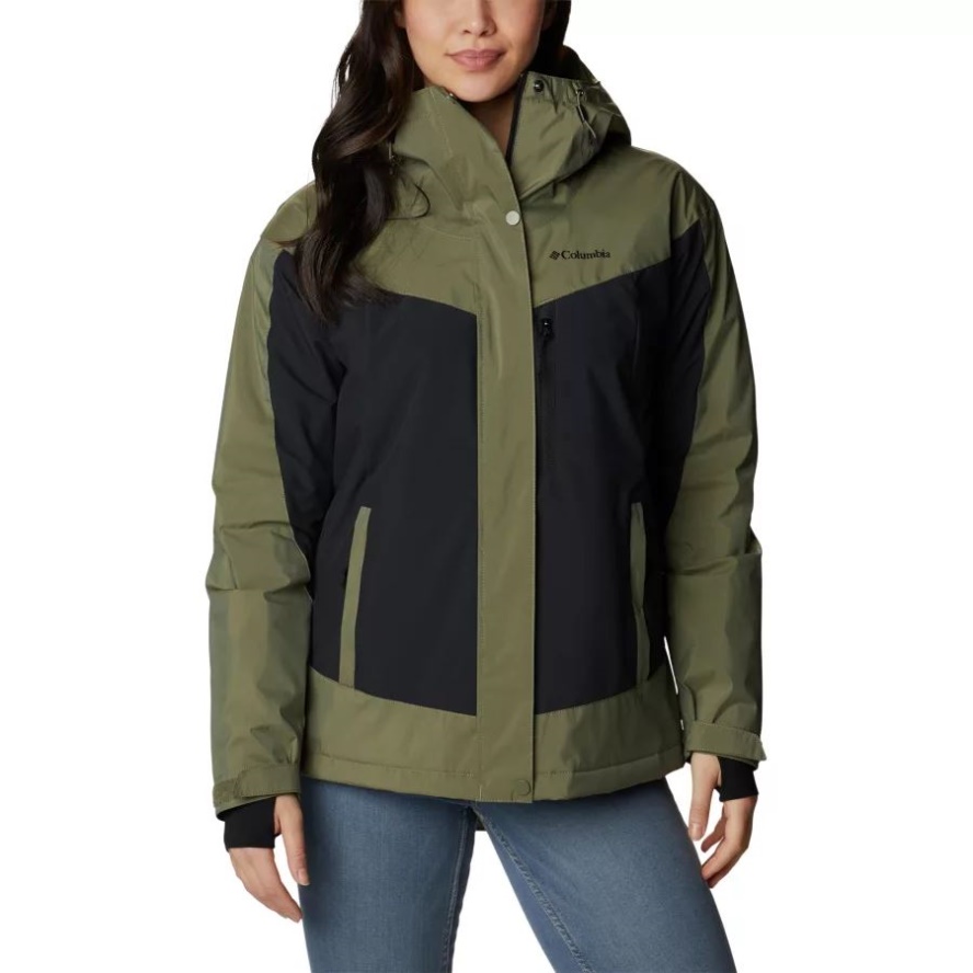 Columbia Sale Stone Green Sheen/Black Women's Point Park Waterproof Insulated Walking Jacket