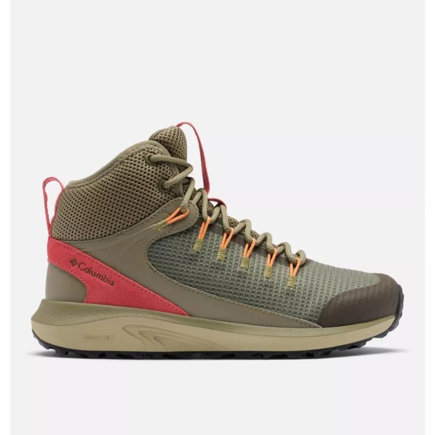 Columbia Sale Stone Green/Wild Salmon Women's Trailstorm Mid Waterproof Walking Shoe