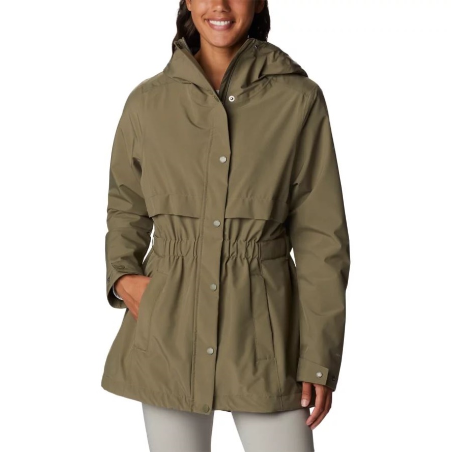 Columbia Sale Stone Green Women's Long Valley Trench Jacket