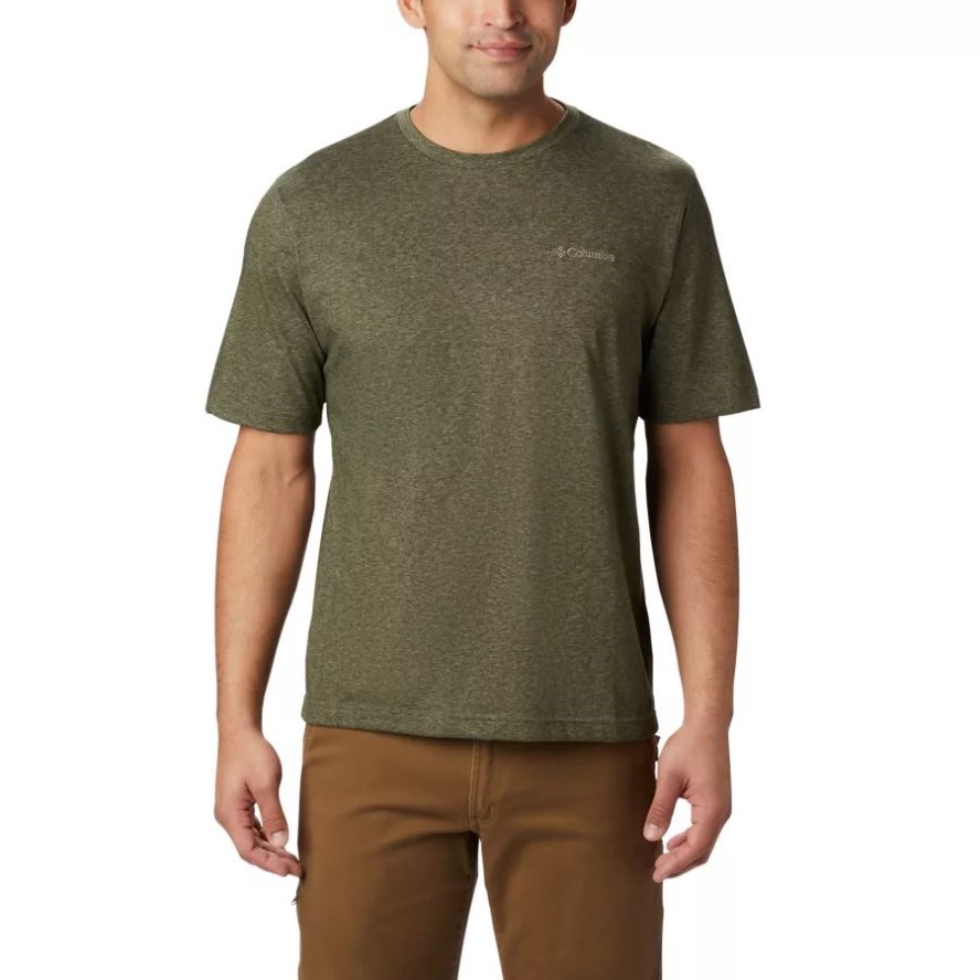 Columbia Sale Surplus Green Heather Men's Thistletown Park Crew