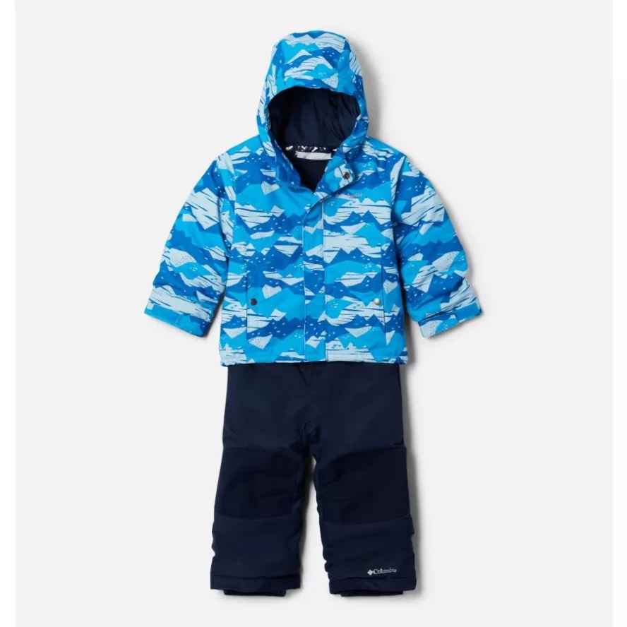 Columbia Sale Toddler Buga Jacket & Bib Set Compass Blue Scrapscape Tonal