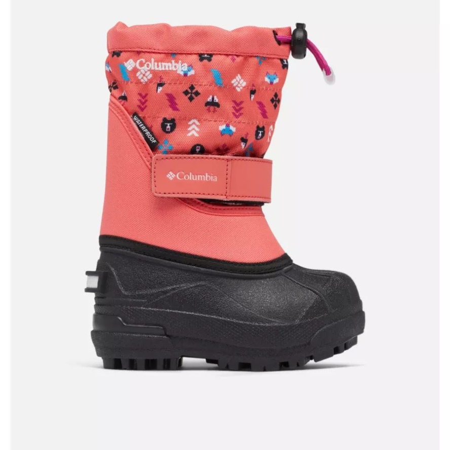 Columbia Sale Toddler Powderbug Plus II Print Snow Boot Blush Pink/White
