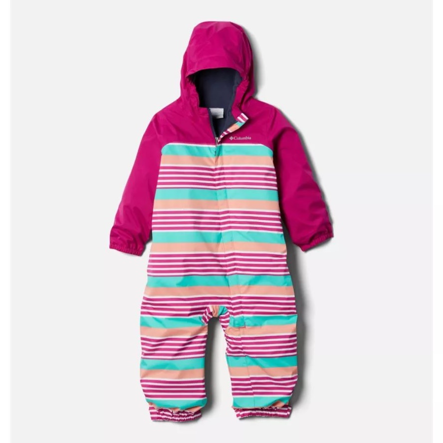 Columbia Sale Toddlers' Critter Jitters II Waterproof Suit Wild Fuchsia Milo Stripe/Wild Fuchsia