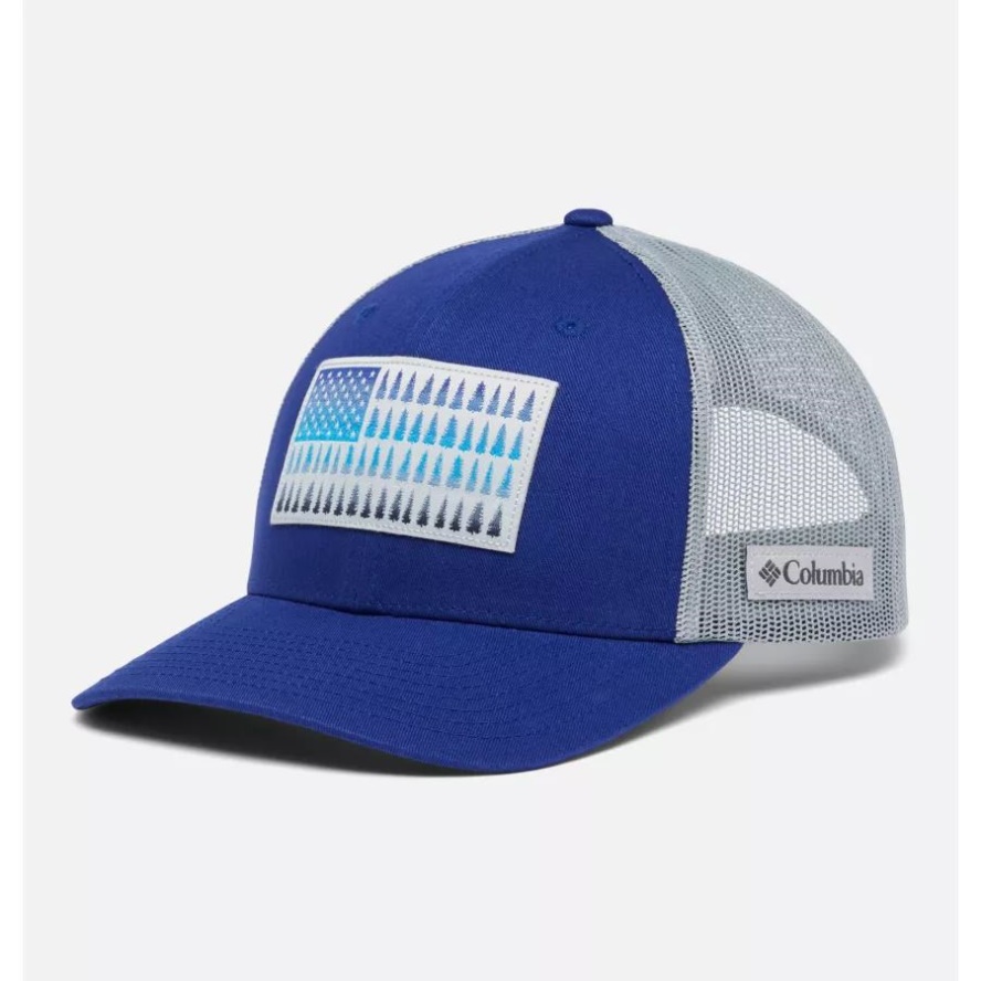 Columbia Sale Tree Flag Mesh Snap Back Mid Crown Dark Sapphire/Cirrus Grey Columbia Sale
