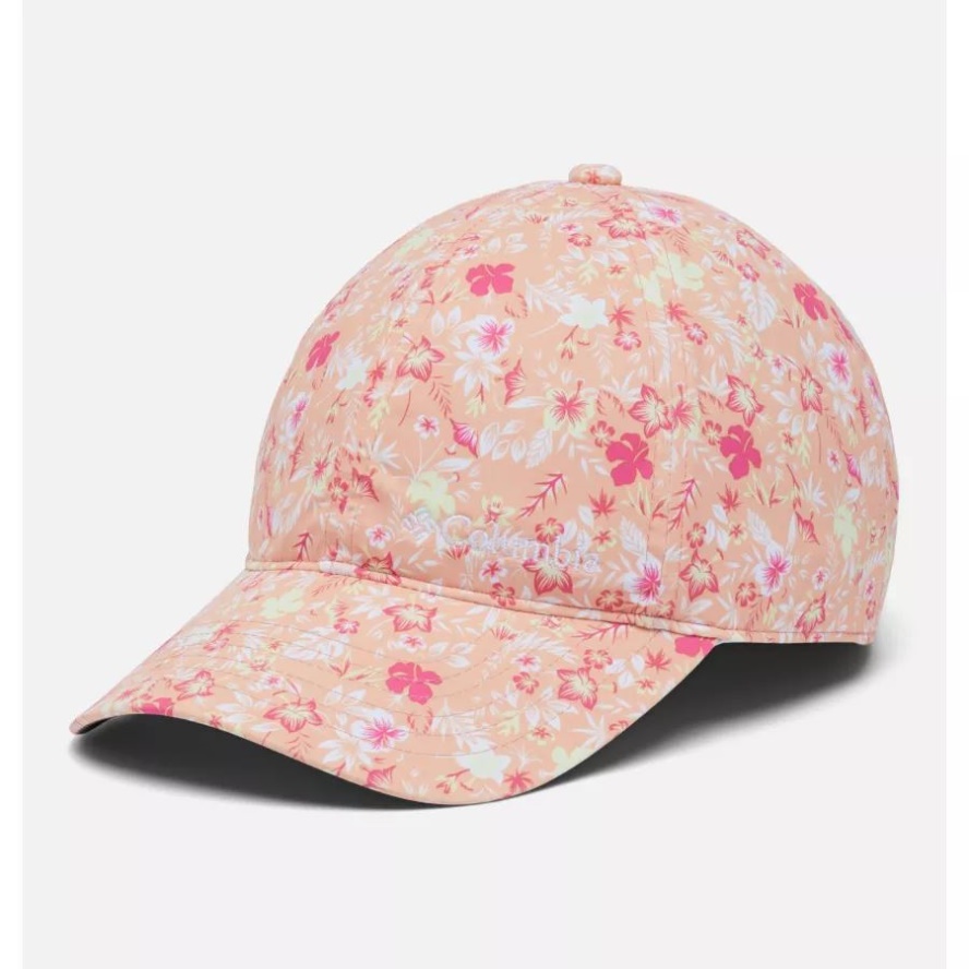 Columbia Sale Unisex Coolhead II Ball Cap Peach Mini-Biscus Print