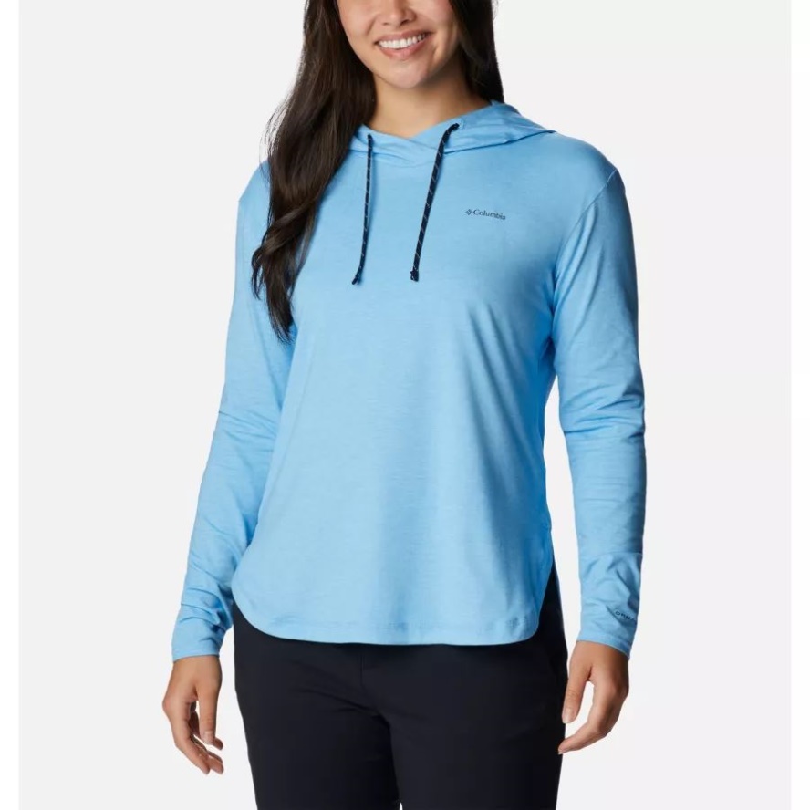 Columbia Sale Vista Blue Heather Women's Sun Trek Hooded Pullover