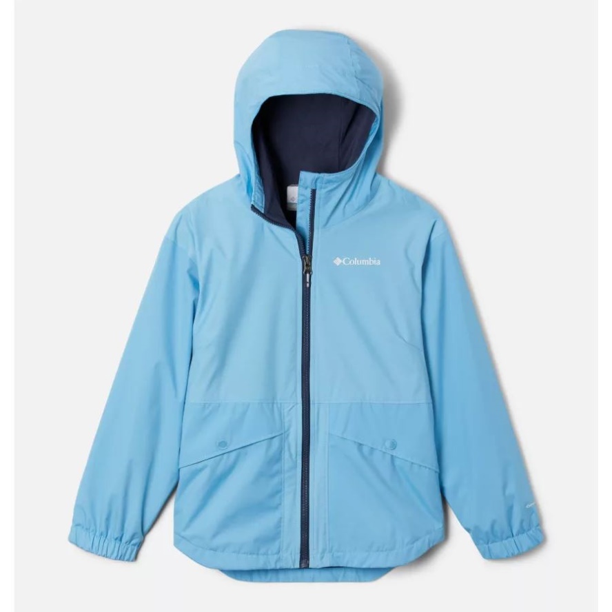 Columbia Sale Vista Blue/Vista Blue Slub Girls' Rainy Trails Fleece Lined Jacket