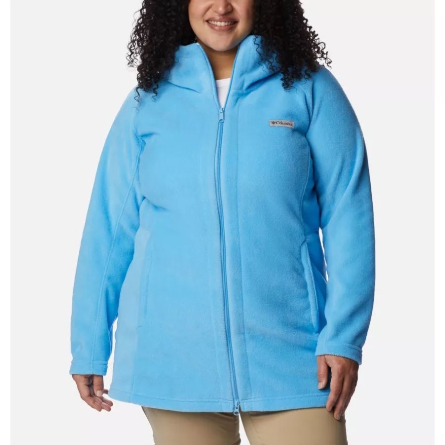 Columbia Sale Vista Blue Women's Benton Springs II Long Hoodie Plus Size