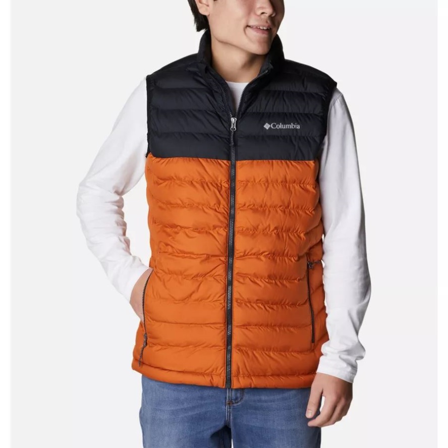 Columbia Sale Warm Copper/Black Men's Powder Lite Insulated Vest
