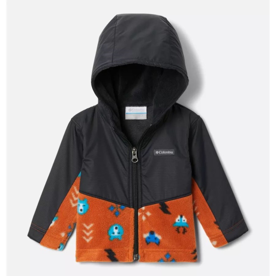 Columbia Sale Warm Copper Woodlands/Black Kids' Infant Steens Mountain Overlay Hooded Jacket