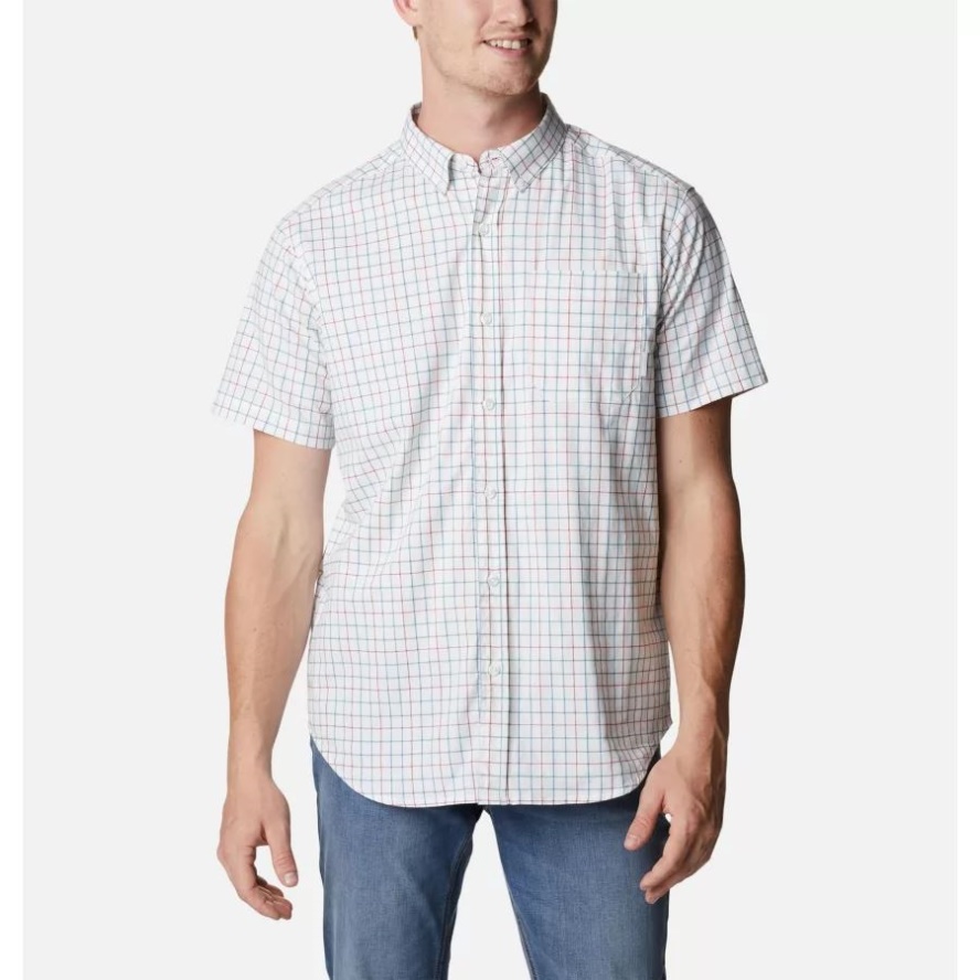 Columbia Sale White Grid Men's Rapid Rivers II Short Sleeve Shirt Tall
