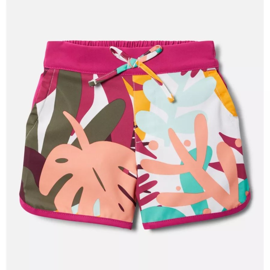 Columbia Sale White In The Leaves Girls' Toddler Sandy Shores Board Shorts
