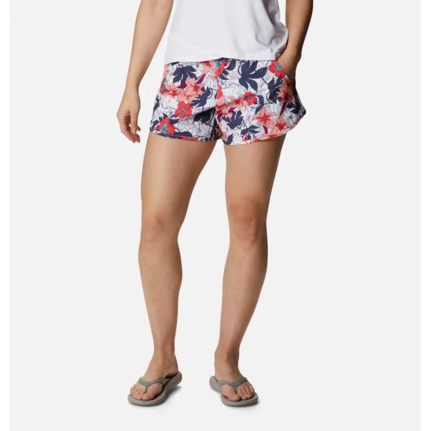 Columbia Sale White Lakeshore Floral Multi Women's Bogata Bay Stretch Printed Shorts