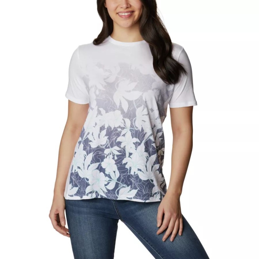 Columbia Sale White/Lakeside Floral Women's Daisy Days Casual Printed T-Shirt