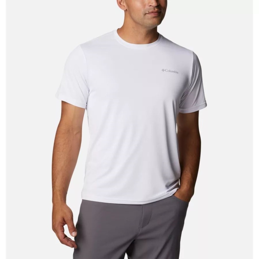 Columbia Sale White Men's Columbia Sale Hike Crew Short Sleeve Shirt