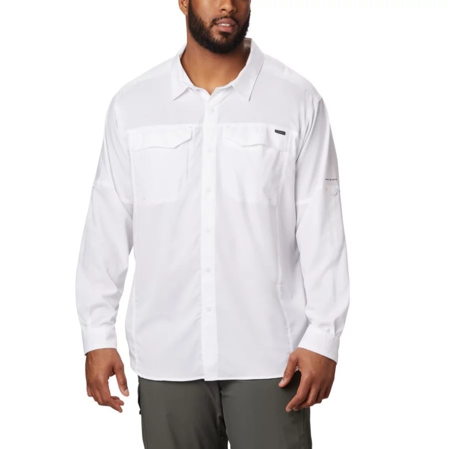 Columbia Sale White Men's Silver Ridge Lite Long Sleeve Shirt