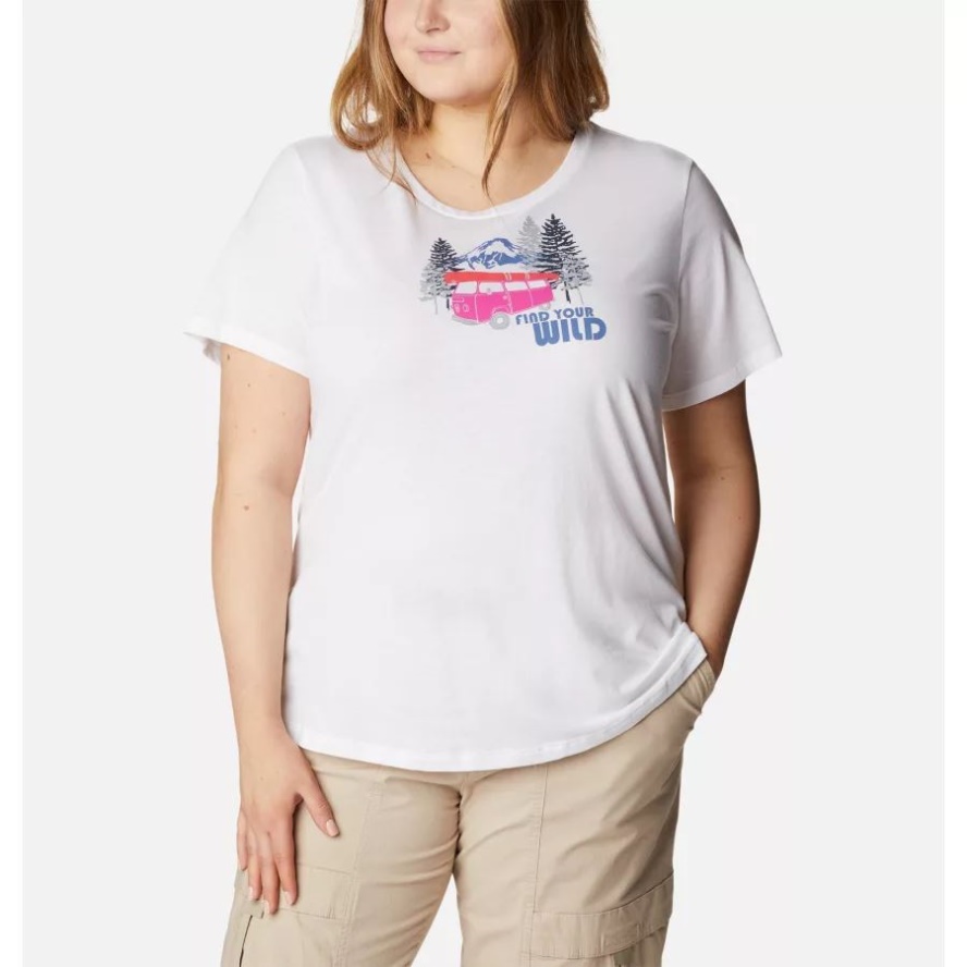Columbia Sale White/Van Life Women's Daisy Days Graphic T-Shirt Plus Size