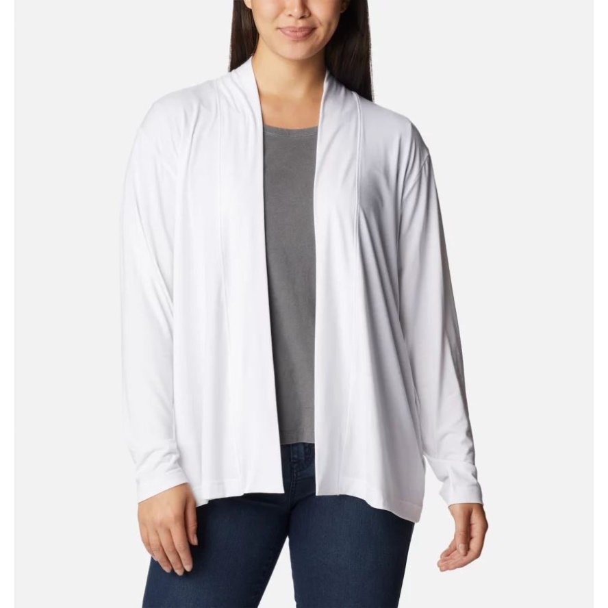 Columbia Sale White Women's Anytime Knit Layering Long Sleeve Shirt