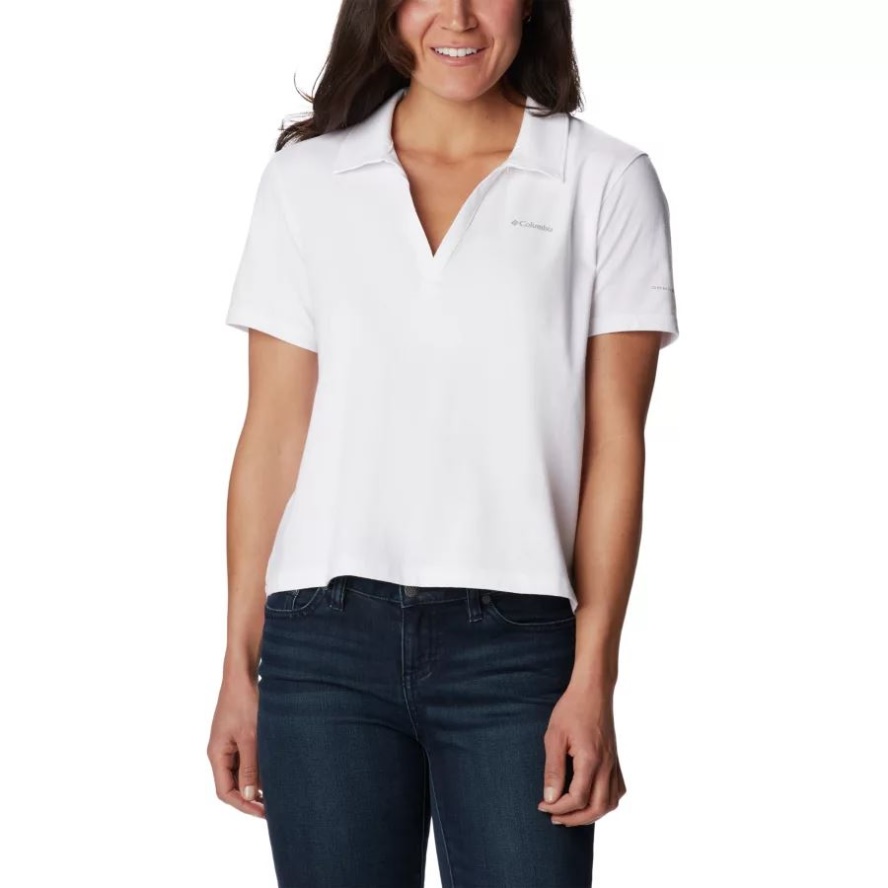 Columbia Sale White Women's Sun Trek Technical Polo
