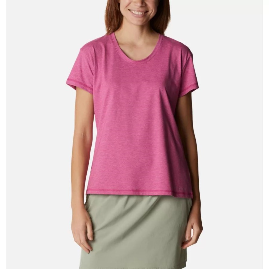Columbia Sale Wild Fuchsia Heather Women's Sun Trek Technical T-Shirt