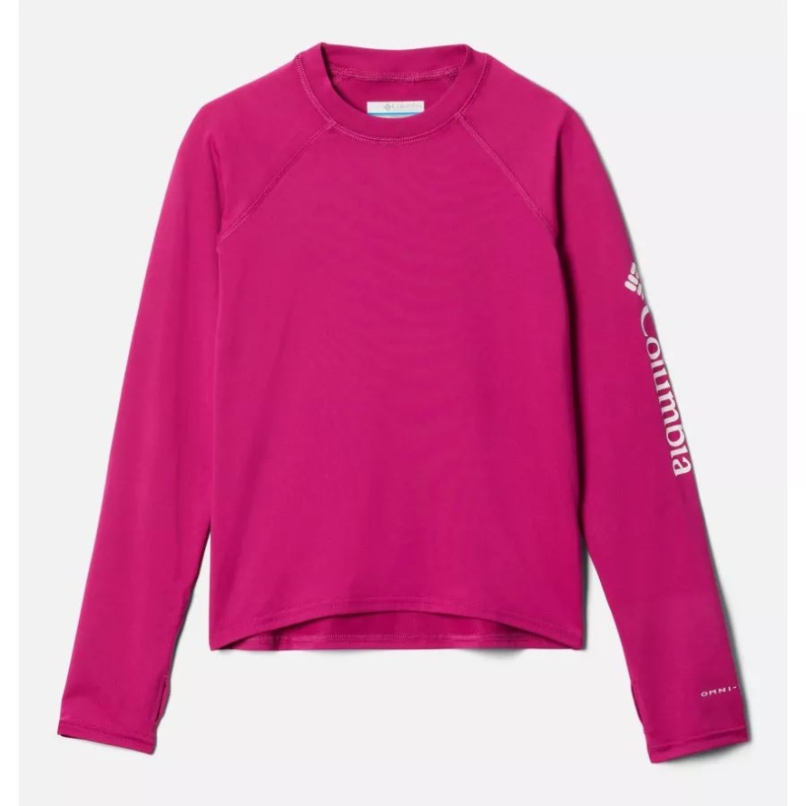 Columbia Sale Wild Fuchsia Kids' Sandy ShoresLong Sleeve Sunguard Shirt