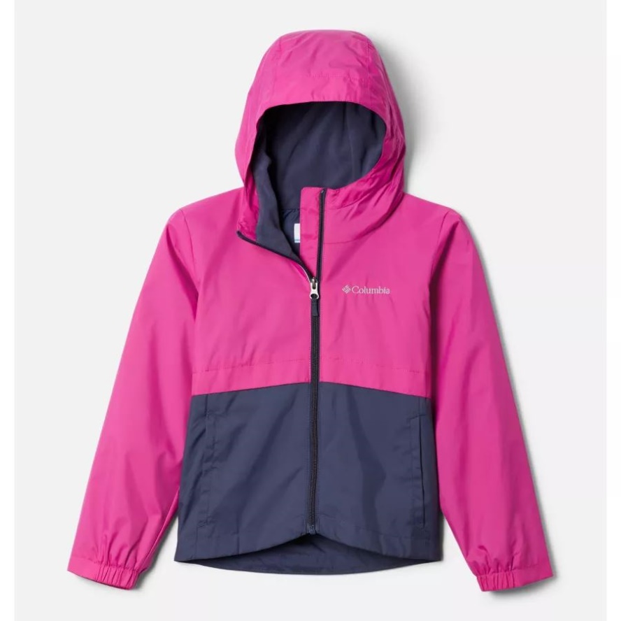 Columbia Sale Wild Fuchsia/Nocturnal Girls' Rain-Zilla Jacket