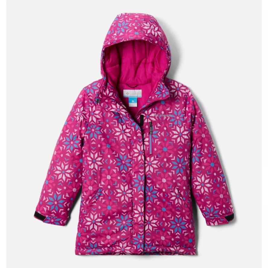 Columbia Sale Wild Fuchsia Paperflakes Girls' Alpine Free FallII Ski Jacket