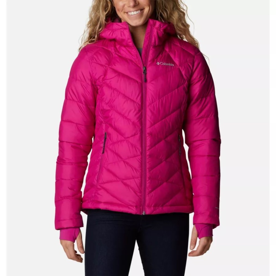 Columbia Sale Wild Fuchsia Women's Heavenly Hooded Synthetic Down Jacket