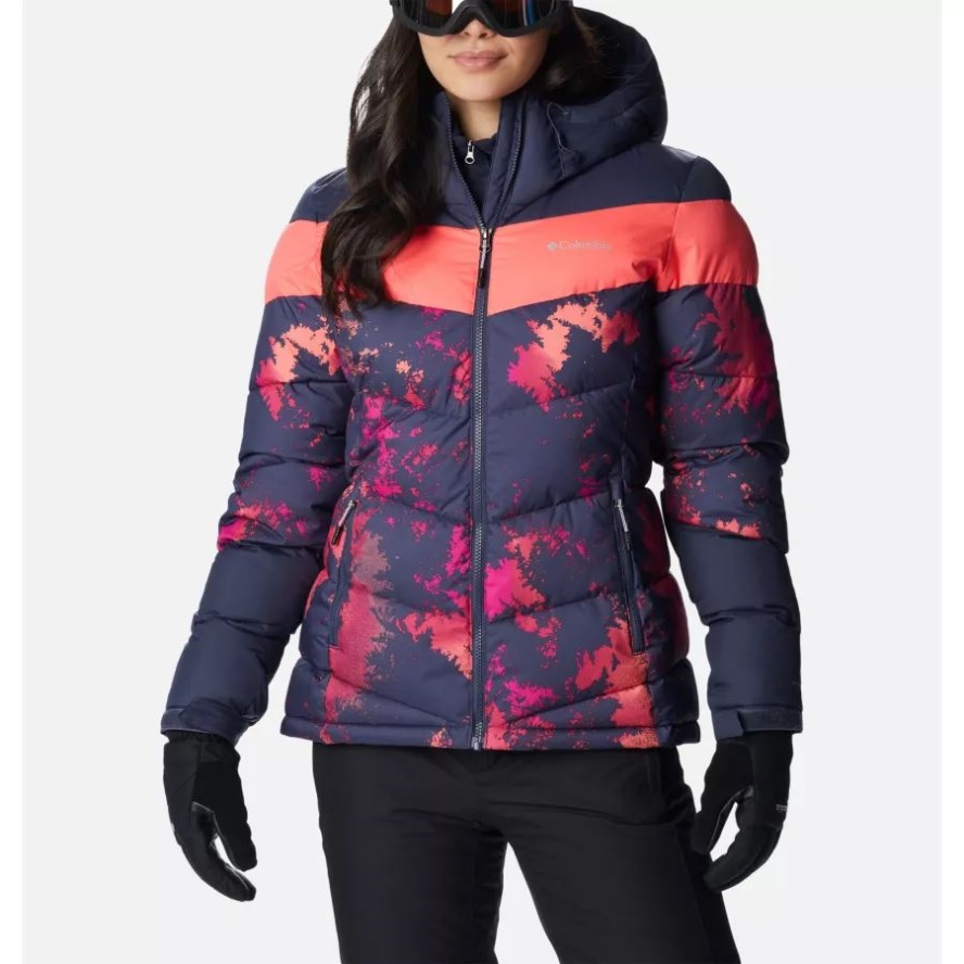 Columbia Sale Women's Abbott Peak Insulated Waterproof Ski Jacket Nocturnal Lookup/Nocturnal/Neon Sun