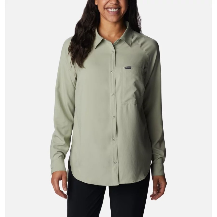 Columbia Sale Women's Anytime Lite Long Sleeve Shirt Safari