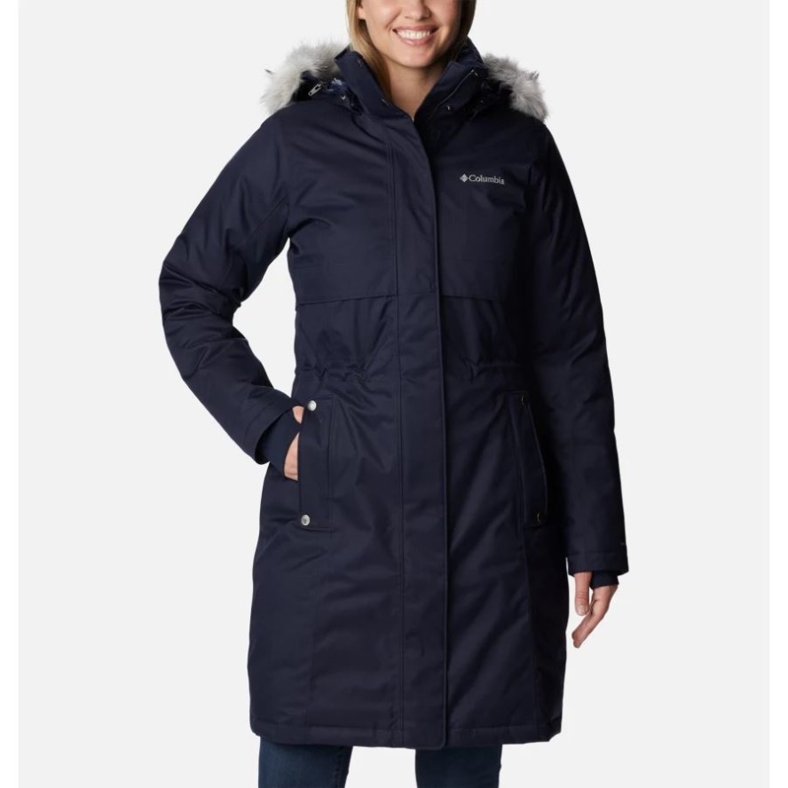 Columbia Sale Women's Apres Arson Winter Long Down Jacket Dark Nocturnal