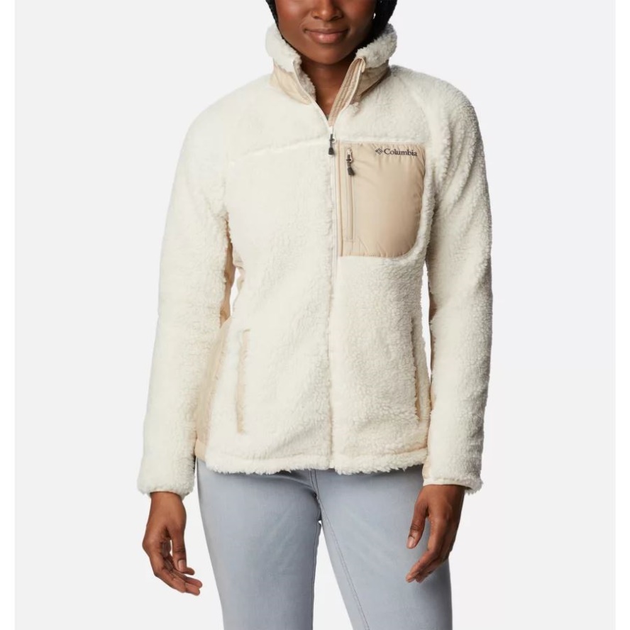 Columbia Sale Women's Archer Ridge II Sherpa Jacket Chalk/Ancient Fossil