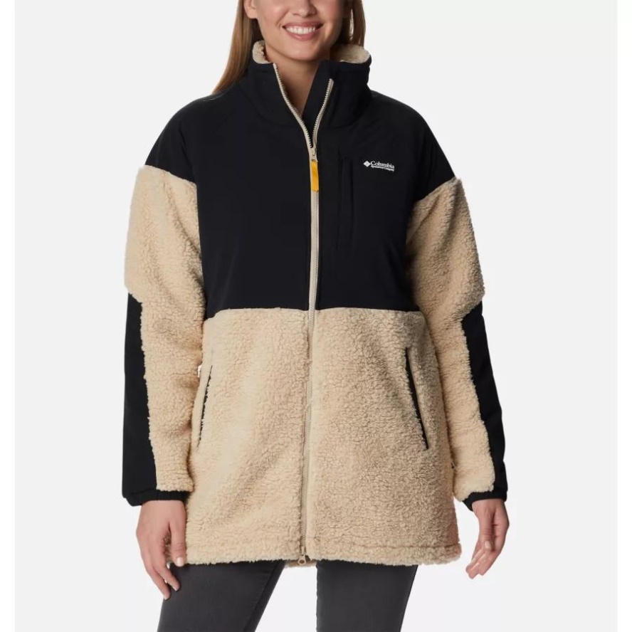 Columbia Sale Women's Ballistic Ridge Full Zip Fleece Jacket Ancient Fossil/Black